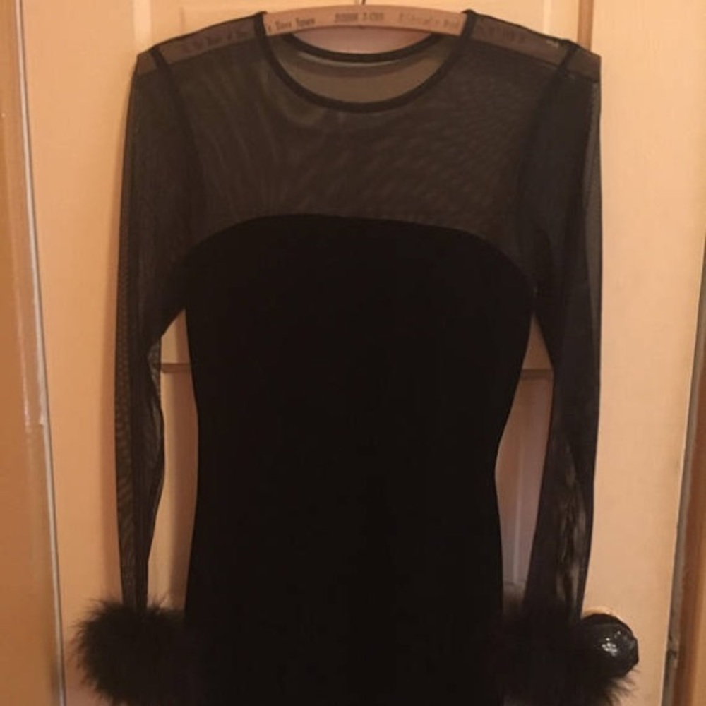 🦇 VINTAGE VELVETY MESH DRESS 🦇